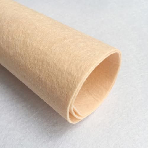 JINDAOSH Mehrere Dicken Filz Stoff Filz Gewebe Platten Vliesstoff Acryl Bastel Filz Gewebe Für DIY-Basteleien Patchwork Schulnähen Feste Party Dekoration(Size:3mm,Color:beige)
