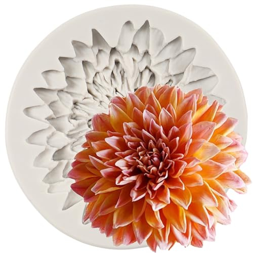 MINFEIDMS Stampi in silicone a forma di crisantemo a forma di margherita, per decorare torte e cupcake, caramelle, cioccolato, pasta di gomma, argilla polimerica