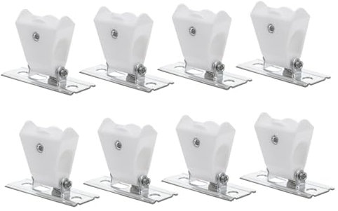 HAWILLOSCH 8pcs Roman Curtain Pulley Accessories Set, Curtain Track Roller and Cord Lock for Vertical Blinds, Household Replacement Roman Shade Lock for Window Blinds