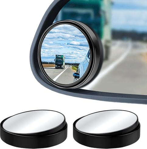 2Pcs Blind Spot Mirrors for Cars Round 360° Rotate Convex Blindspot Mirrors for Car, Waterproof HD Glass Blind Spot Mirrors, Car Mirror for General Motors SUV Truck Traffic Safety