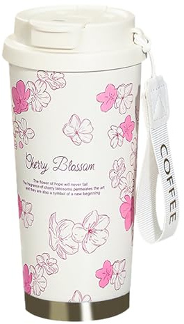 EACHPT Taza Termo Cafe para Llevar,Taza de Viaje de café con Aislamiento de 500ml,Acero inoxidable de doble pared,a Prueba de Fugas y sin BPA,Taza de viaje de taza de café Portátil con Pajita oculta