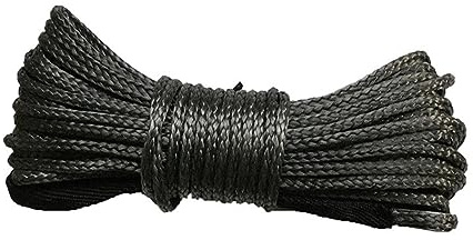Ligne de treuil ATV de 6 mm X 20 mètres, Corde Hors Route, Corde de treuil synthétique, câble de treuil de Bateau, UTV(Grey)