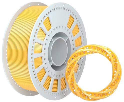 NevsBye Silk PLA 3D Drucker Filament 1.75mm, 1kg Pappspule, Maßgenauigkeit +/- 0.02mm, passend für die meisten Drucker, verhedderungsfrei für reibungsloses Drucken (Gold)