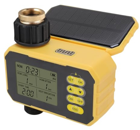 Plyisty Temporizador de Agua Solar Programable con Sensor de Lluvia para Riego Adecuado para la Pared Verde en el Hogar