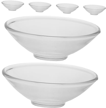 LOLIPPYY Candle Drip Protector Wax Catcher Glass Bobeches for Taper Candle Holders Home Wedding Party 6pcs Set