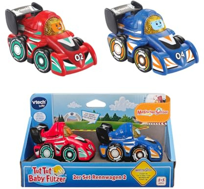 VTech TUT TUT Baby Flitzer 2er Set Rennwagen - Interaktive Spielautos