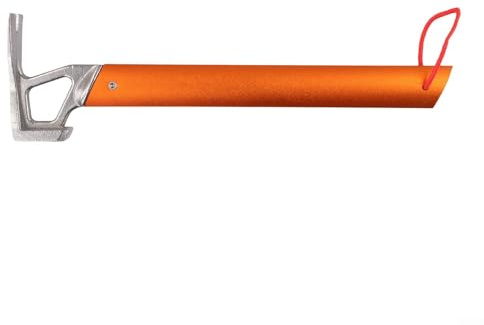 Marteau de tente avec poignée en aluminium et design pratique pour la randonnée et la randonnée (orange)