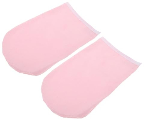 HOMSFOU Guanti in Cera di Paraffina per Cura Mani Spa, Guanti Idratanti Traspirante Apertura a Strappo, Set da 2 per Bagni Caldi e Maschera Mani Cosmetici