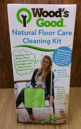 WOODS GOOD Natural Floor Care Cleaning Kit for Oiled, Waxed & Lacquered Wood Floors Plus Laminate & Karndean Vinyl Floors