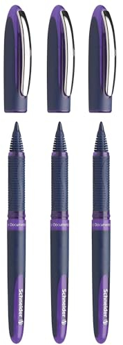 Schneider, Confezione da 3 penne roller a inchiostro One Business, punta Ultra scorrevole, tratto 0,6 mm, Viola