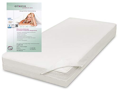 Allsana Allergiker Matratzenbezug 120x200x20 cm | Allergie Bettwäsche | Anti Milben Encasing | Milbenschutz für Hausstauballergiker | Zwischenbezug für die Matratze | TÜV geprüft