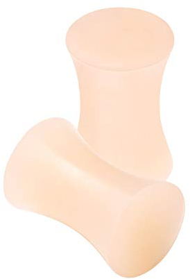 KJM FASHION 2 STK Silikon Hautfarbe Double Flared Piercing Schmuck