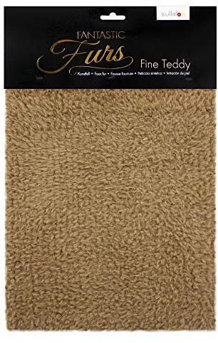 kullaloo FANTASTIC Furs ✶ Fine Teddy - kuschelweicher Teddyplüsch Stoff zum Nähen - 10 mm Florlänge - walnuss (braun) - 100x75 cm