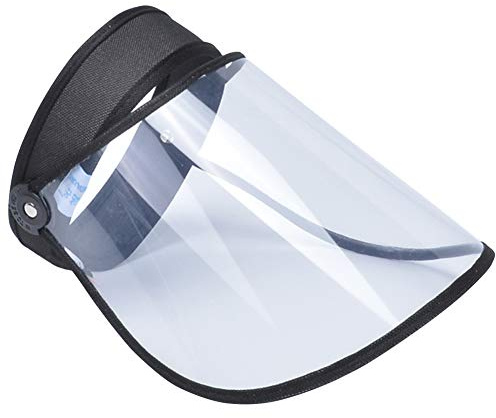Protección Facial Completa Profesional extraíble Visera Multifuncional de protección Solar para Sombrero con Visera (Negro)