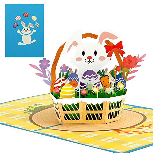 Kesote Easter Pop Up Card with Envelope - 3D Card for Kids, Happy Easter Day Greeting Card