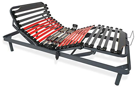 DUÉRMETE ONLINE ERGOMAX 5 Piani - Letto elettrico snodato rinforzato, sospensioni di Hytrel, affidabilità e robustezza, motore tedesco, grigio, 90 x 200