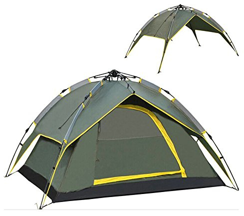 Camping Zelt 2-4 Personen Kuppelzelt Wasserdicht Zelt Ultraleichte UV Schutz Wurfzelt für Familiengarten Camping Trekking,Das Belüftete Zelt Wasserdicht für Familienaktivitäten im Freien