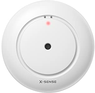 X-Sense STANDALONE Wassermelder mit Batterie, Wassersensor IP66, Mini-Wasserdetektor mit 110 dB Audio-Alarm, batteriebetrieben, Wasseralarm Melder für Küchen, Keller, Waschbecken, Boden und Pools