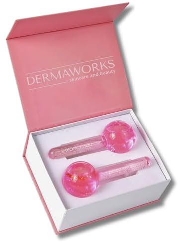 LUXURY ICE ROLLER VISAGE - Glacon Soins pour le Visage - Anti Poche et Cernes sous les Yeux - Anti Age et Anti Ride - Drainage Lymphatique - Skin Care Face Ice Roller Idee Cadeau Femme by DERMAWORKS