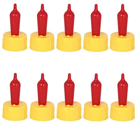 10 Stück Milchtrink Nippel Aufzuchtflasche Nippel aus weichem Gummi Saugerfutter Milch Fläschchen Nippel für Welpen, Katzen, Kälber, Kaninchen, Lämmer, Schafe, Fohlen Nutztier [MP75]