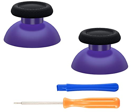 eXtremeRate Purple & Black Replacement Thumbsticks for PS5 Controller, Custom Dual Color Analog Stick Joystick Compatible with PS5, for PS4 All Model Controllers Universal - Controller NOT Included