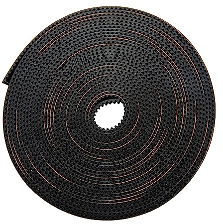 SHCEEC 2GT Open Timing Belt 10mm Width 2mm Pitch Non-Slip Rubber Fiberglass Open Belt for Prusa i3 3D Printer 5 Meters (16.4 Ft)