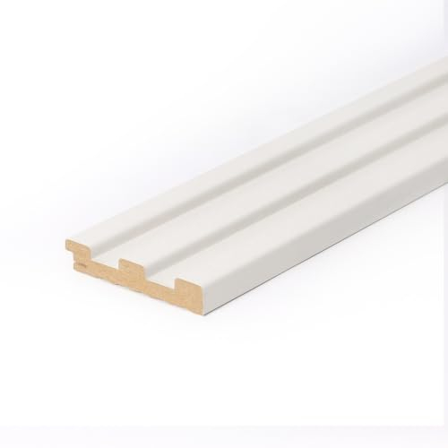Bildershop-24 3er Set Anfangsleiste für Wandpaneele & Deckenpaneele Dekowa in Weiß matt 252 x 8,4 x 1,5 cm