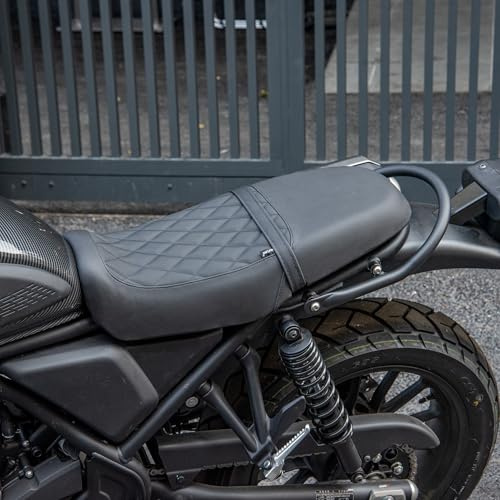Integriertes Motorrad-Sitzkissen, stoßdämpfender Beifahrer-Fahrer, Dual-Doppel-Sitzpolster, Sitzbezug, kompatibel mit Ho-nda CL SCL 250 300 500 CL SCL250 CL SCL 300 CL SCL 500 2023 2024 (Schwarz)