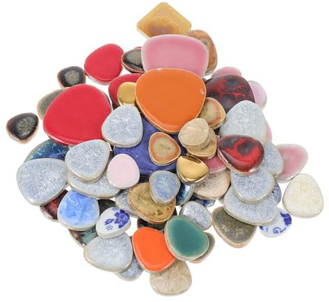TEHAUX 1tasche Mosaiksteine Aus Keramik Fliesensteine Zum Selbstzusammenbauen Diy Material Für Fliesenkieselsteine Einzigartige Steine Für Kreative Gestaltung