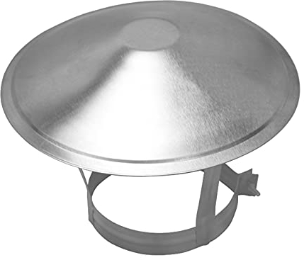 Edelstahl-Schornsteinhaube, Regen- und Schneeschutzkappe, Dachhaube, Leitungen, Belüftung, Kappe, Regenhut, Haubenoberseite, Allzweck-Schornsteinhaube, Schornstein (Größe: 215 mm)