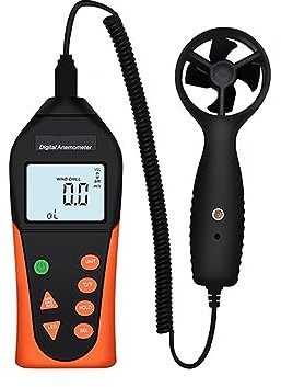 Anémomètre Portable Anémomètre Numérique Compact Instrument De Mesure De La Vitesse du Vent Et De La Température À Usages Multiples Opération Facile(VC816BL with Bluetooth)