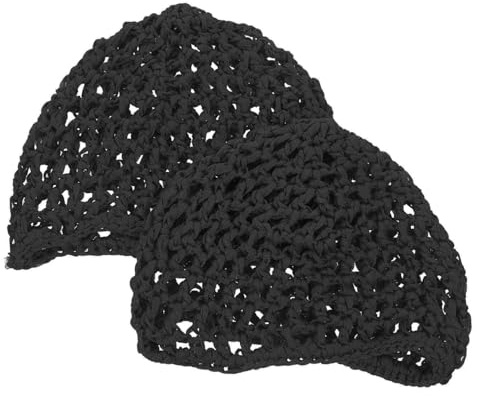 AUTSUPPL 2 Piezas De Red Para El Pelo Cubierta De La Redecilla Para El Pelo De Las Mujeres Gorro De Ganchillo Red Para El Pelo Rizado Redecillas Para El Trabajo Red Para El