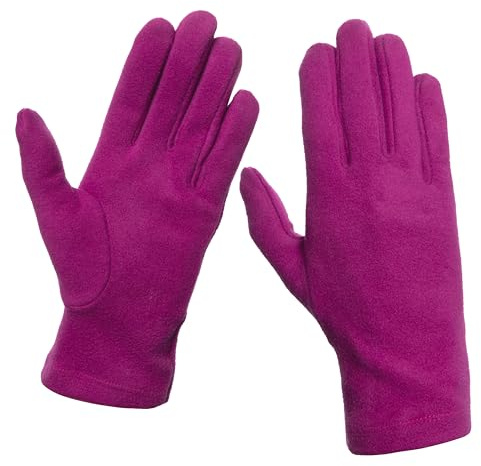 MAPIMANIA - Handschuhe Damen elegant für Winter Made in Italy, Arbeitshandschuhe aus warme Stoff, Reithandschuhe Women
