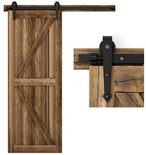 5.5FT Arrow Scorrevole Barn Door Hardware Kit Singola Porta In Legno Armadio Sistema di Binario
