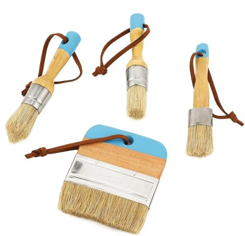 Pinceau à cire pour peinture à la craie – Petits pinceaux de peinture à la craie multi-usages – Pinceaux de cire sûrs et pratiques pour meubles, décoration d'intérieur, travaux manuels