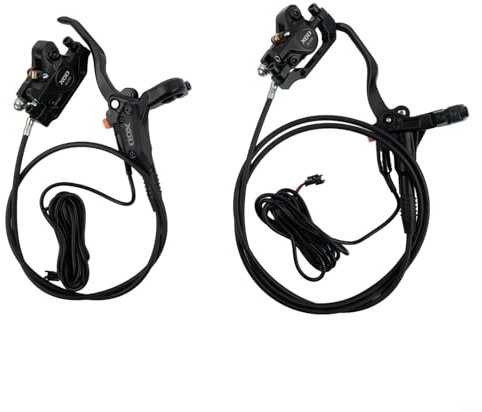 LXWKAI Hydraulische Fahrradbremsen, Hydraulisches Scheibenbremsenset für E-Bikes und Fahrräder, elektrischer Leistungsregler, Vorder- und Hinterradbremse für E-Bike-Mountainbikes (vorne + hinten)