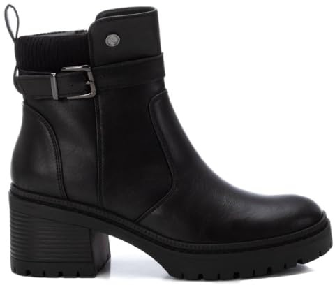 XTI - Botines casual Mujer Negro - Calzado Cómodo y Versátil - Moda casual - Modelo 14337101 (Talla 38)