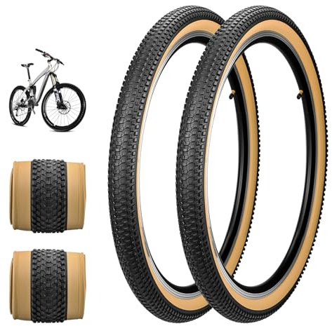 MEGHNA 2er-Pack Fahrradreifen 24/26/27.5X 2.125 Zoll Faltbare Reifen Fahrradmantel 30TPI für Mountainbikes und Stadtrad