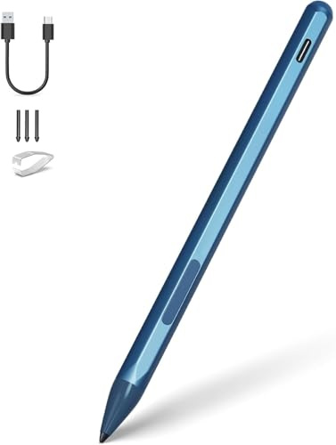 Stylet pour Microsoft Surface Pro 12/11/10/9/8/7/6/5/4/3/X Surface Go/Laptop/Book/Studio/Duo/HP/ASUS Series, sensibilité à la pression 4096, fonction de rejet de paume, gomme et raccourcis clic droit