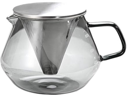 MERIGLARE Cafetera de Vertido con Asa, Versátil Y Moderna, Ideal para Cocina, Tienda, Hogar, Viajes Y Oficina, 800ml, Individual