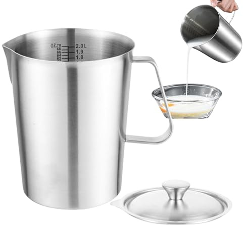Jarra Espumadora de Leche de Acero Inoxidable Vaso Medidor de Acero