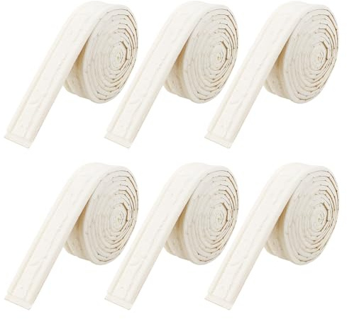 Qerutk 3D Embossed Foam Molding Trim, 6Pcs Self Adhesive Wallpaper Border, 2.3m x 4cm White Flexible Foam Trim, Wall Edging Foam Baseboard, for Mirror Ceiling Wall Lines DIY Decor