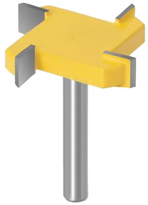 WSOOX Punta per fresatrice CNC per superfici con 4 ali, codolo da 6 mm, per appiattire lastre e piallare, diametro di taglio 40 mm, punta per pialla in carburo, altezza di taglio 1/4 di pollice