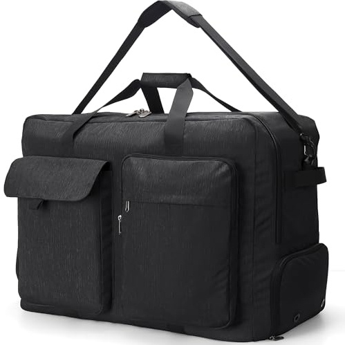 120L Bolsa de Viaje Grande Plegable con Compartimento para Zapatos, Resistente al Agua y al Desgarro. Bolso de Viaje para Hombre y Mujer, Ideal para Mudanzas, Viajes y Fines de Semana