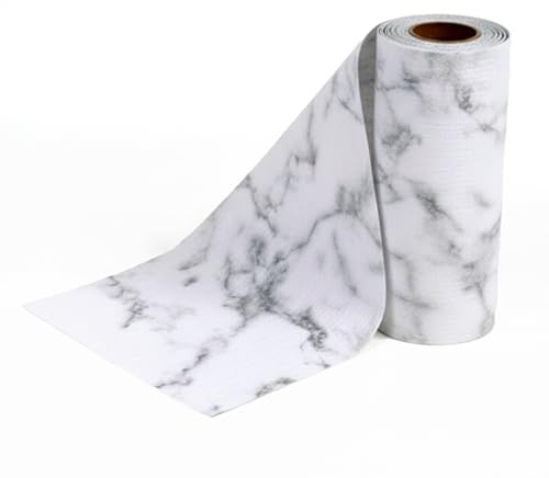 Tappetino Mobili Antiscivolo Effetto Marmo 30x300 cm – Rivestimento in PVC Spesso e Inodore, Ritagliabile e Riutilizzabile – Copripiano per Cassetti, Ripiani e Cucina