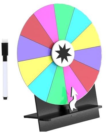 ZYKEJJDDAK 2 Rotanti Premi Ruota Gioco Cancellabile Da Tavolo Spinner per Disegni Supermercato Facile Assemblaggio Tavolo Premio Girare Piastra