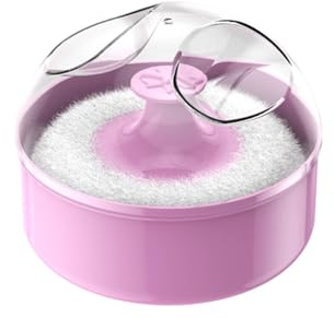 Organizer per nappe di cipria con contenitore trasparente, portatile, antipolvere, delicato per il corpo, vuoto per la conservazione dei cosmetici, borsa da viaggio