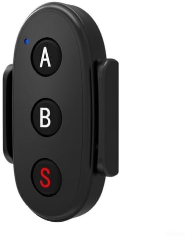 Kabellose Fernbedienung für DJI für Osmo Action 5 Pro für insta360 – Auslöser mit 30 Tagen Akkulaufzeit, wasserdichtes Sportkamera-Zubehör, schwarz (schwarz)