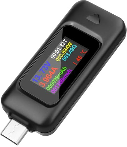 MakerHawk Compteur USB Type-C - Multimètre USB - Testeur de tension et de courant - 0-5,1 A - 4-30 V - Testeur de puissance USB multifonction - Capacité d'affichage - Détecteur de courant de tension