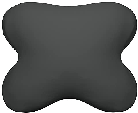 Edda Lux® Bezug passend für Tempur OMBRACIO Kissen, 60x50 cm, in Anthrazit | Jersey Kissenbezug für Schmetterlingskissen aus 100% Baumwolle mit Reißverschluss für Kopfkissen in 60/56 x 50/48 cm